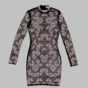 NWT AKIRA Gorgeous Geometric Body-con Dress